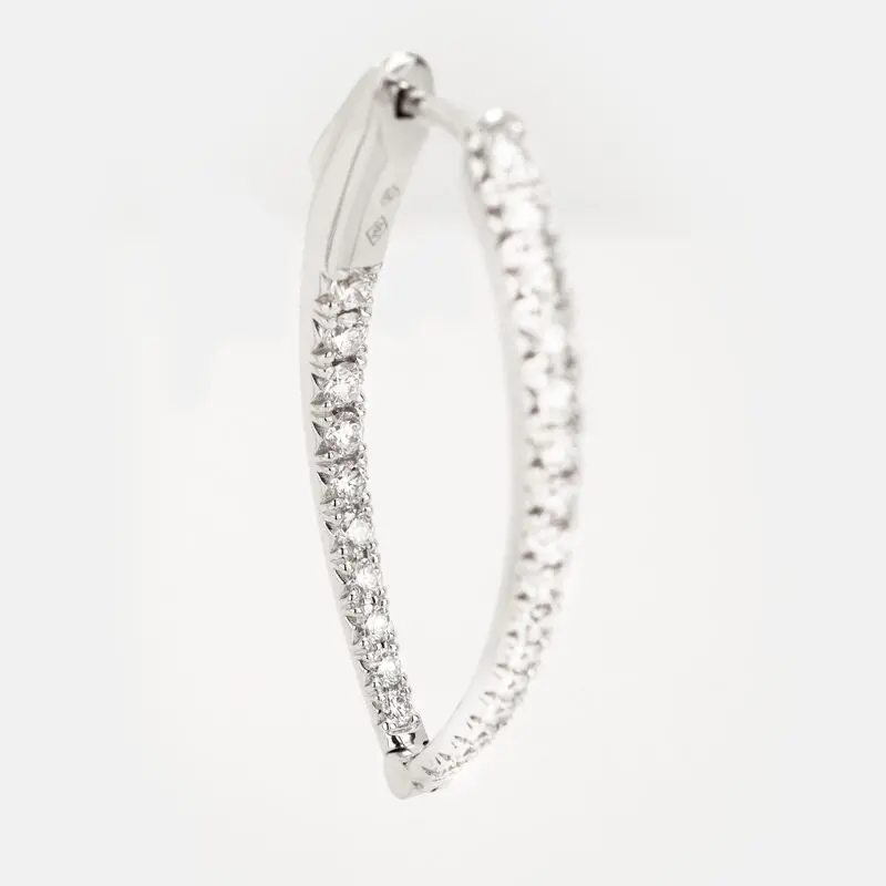 Dante Pointy White Gold Diamond Earrings