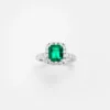 Vespera Octogan Emerald Diamond Ring