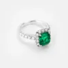 Vespera Octogan Emerald Diamond Ring