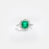 Vespera Octogan Emerald Marquise Cut Diamond Pave Ring