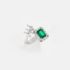 Vespera Octogan Emerald Marquise Cut Diamond Ring