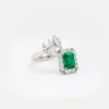 Vespera Octogan Emerald Marquise Cut Diamond Ring