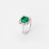 Vespera Princess Cut Emerald Diamond Ring