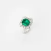 Vespera Princess Cut Emerald Diamond Ring
