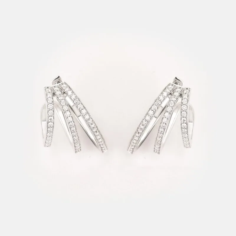 Dante Trio White Gold Diamond Earrings