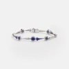 Elara Oval Round Shaped Sapphire Diamond Bracelet