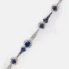 Elara Oval Round Shaped Sapphire Diamond Bracelet