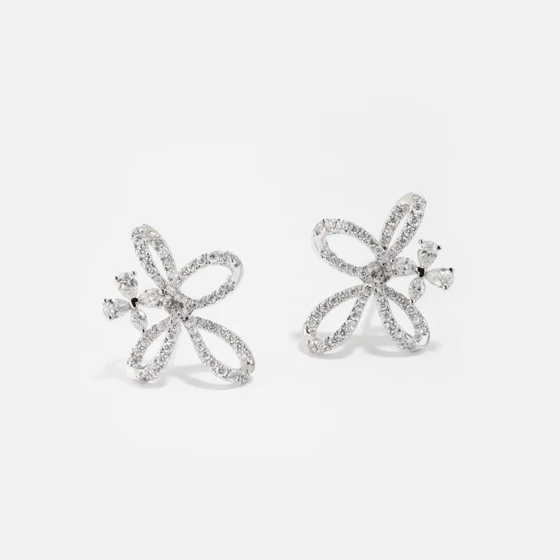 Irisa Pear Shaped Diamond Earrings