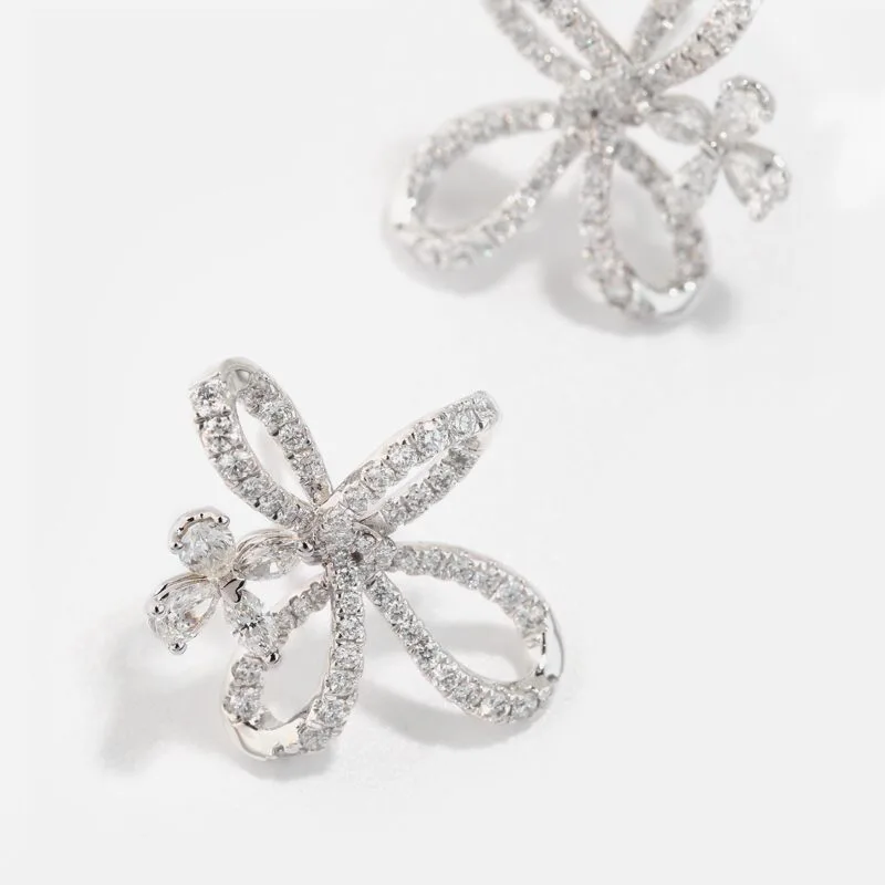 Irisa Pear Shaped Diamond Earrings