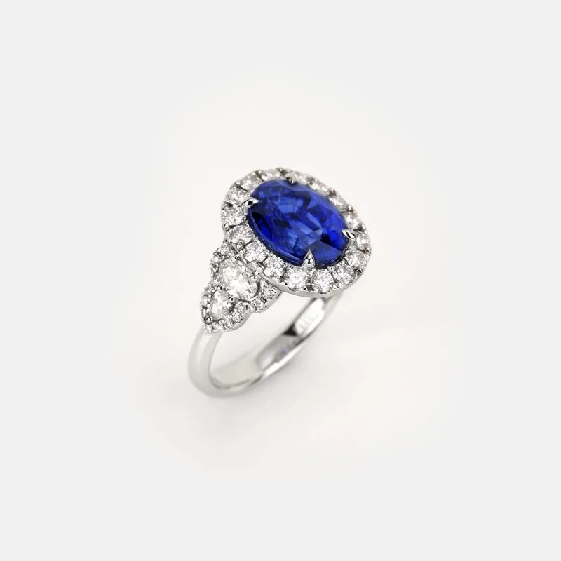 Vespera Oval Sapphire Diamond Ring