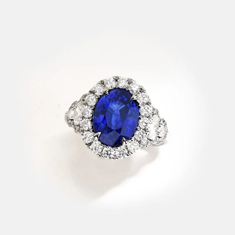 Vespera Oval Sapphire Diamond Ring