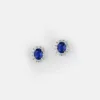 Vespera Oval Shaped Sapphire Diamond Earrings