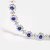 Vespera Oval Shaped Sapphire Diamond Necklace