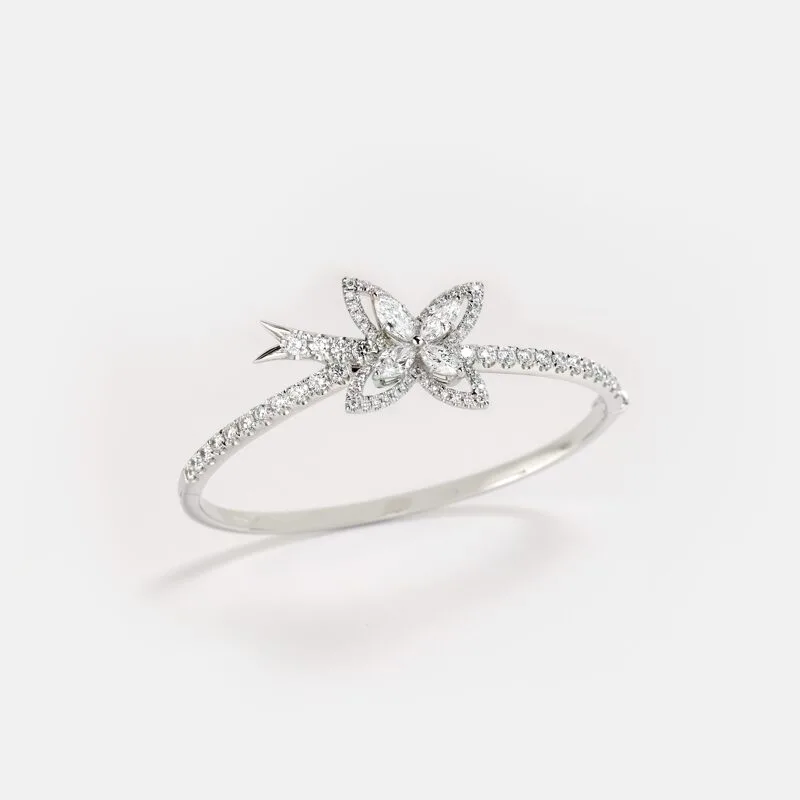 Zinnia Marquise Cut Diamond Bangle
