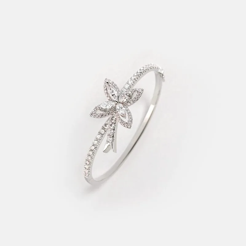 Zinnia Marquise Cut Diamond Bangle