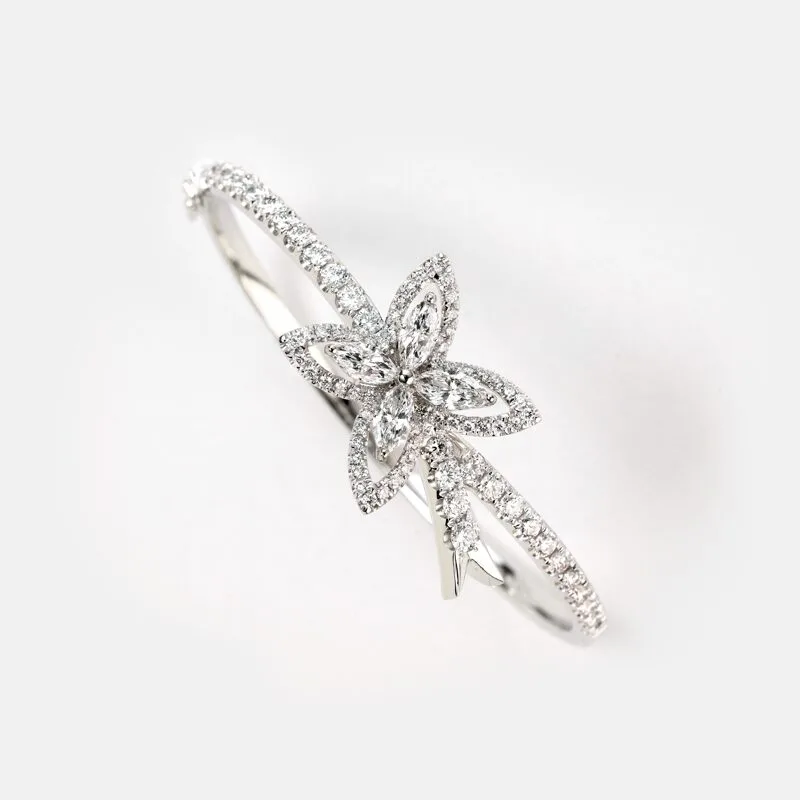 Zinnia Marquise Cut Diamond Bangle