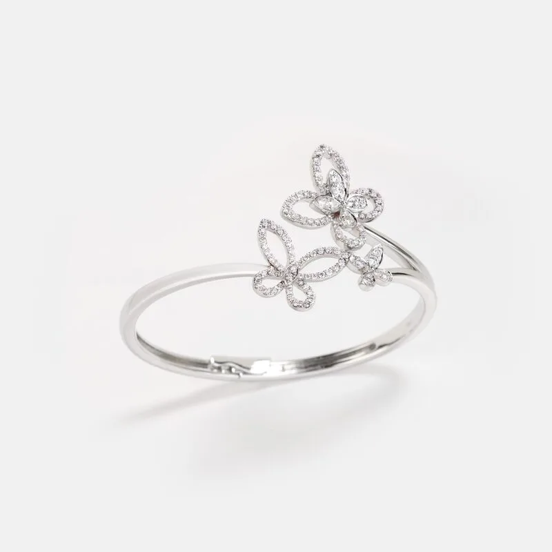 Zinnia Trio Round Diamond Bangle