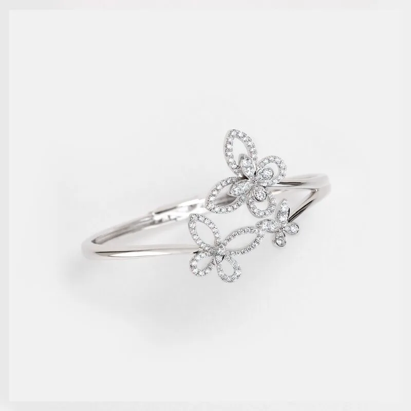 Zinnia Trio Round Diamond Bangle