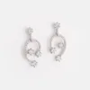 Amara Round Diamond Dangling Earrings