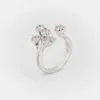 Buttercup Open Cuff Cluster Round Diamond Ring