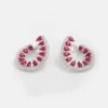 Dante Pear Shaped Ruby Diamond Earrings