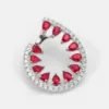 Dante Pear Shaped Ruby Diamond Earrings