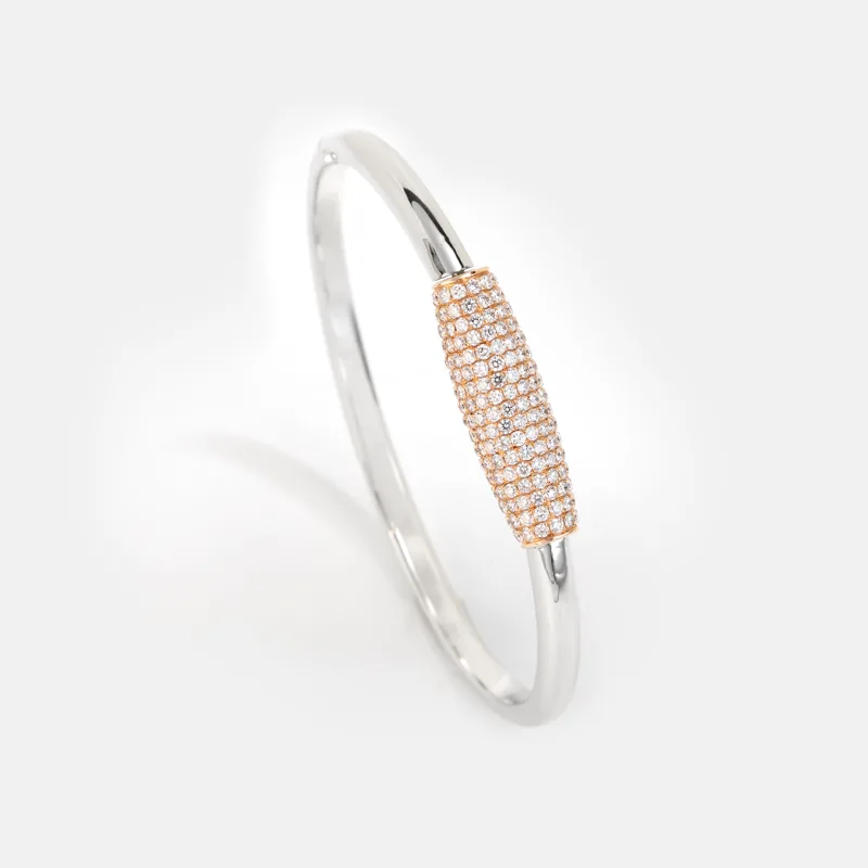 Elara Round Diamond Rotating Bangle