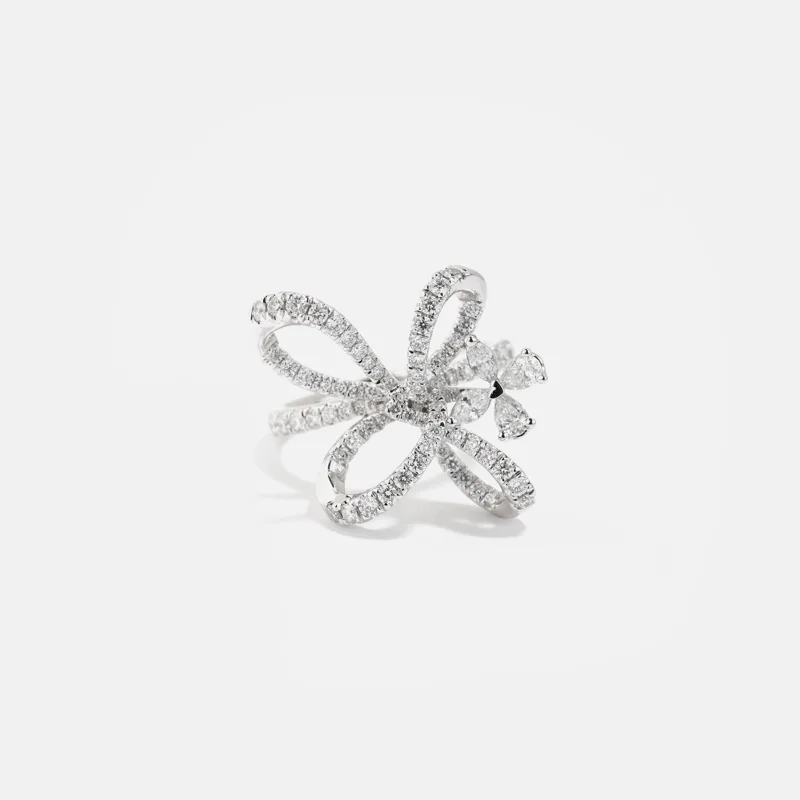 Irisa Pear Shaped Diamond Ring