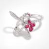 Irisa Pear Shaped Ruby Diamond Ring