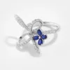 Irisa Pear Shaped Sapphire Diamond Ring