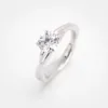 Lazare Solitaire Twisted Band Diamond Ring