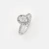 Solitare Oval Halo Diamond Ring