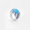 Thalia Cabochon Turquoise Sapphire Ring