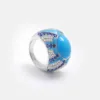 Thalia Cabochon Turquoise Sapphire Ring