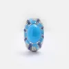 Thalia Cabochon Turquoise Sapphire Ring