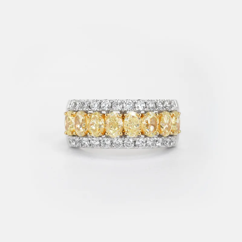 Vespera Fancy Yellow Diamond Diamond Half Eternity Ring