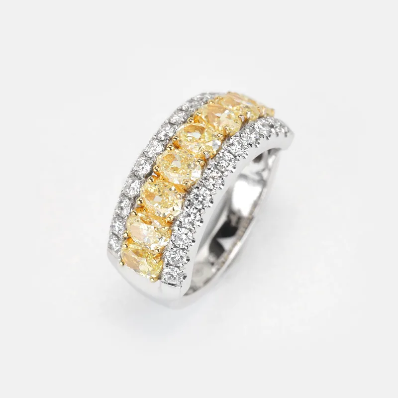 Vespera Fancy Yellow Diamond Diamond Half Eternity Ring