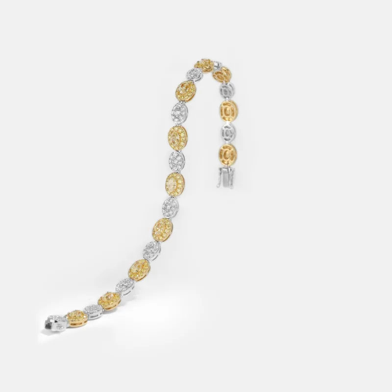 Vespera Oval Fancy Yellow Diamond Diamond Bracelet