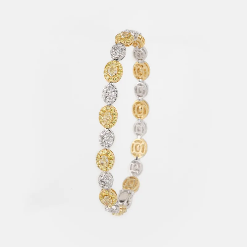 Vespera Oval Fancy Yellow Diamond Diamond Bracelet