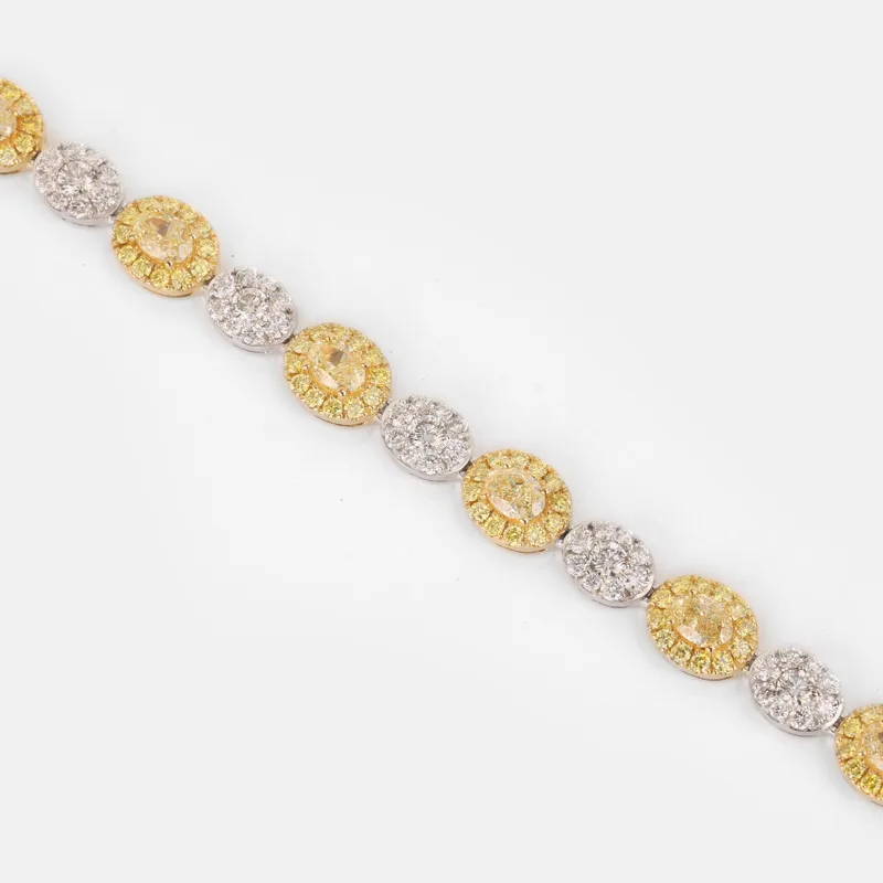Vespera Oval Fancy Yellow Diamond Diamond Bracelet