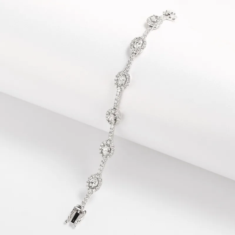Vespera Oval Round Diamond Bracelet