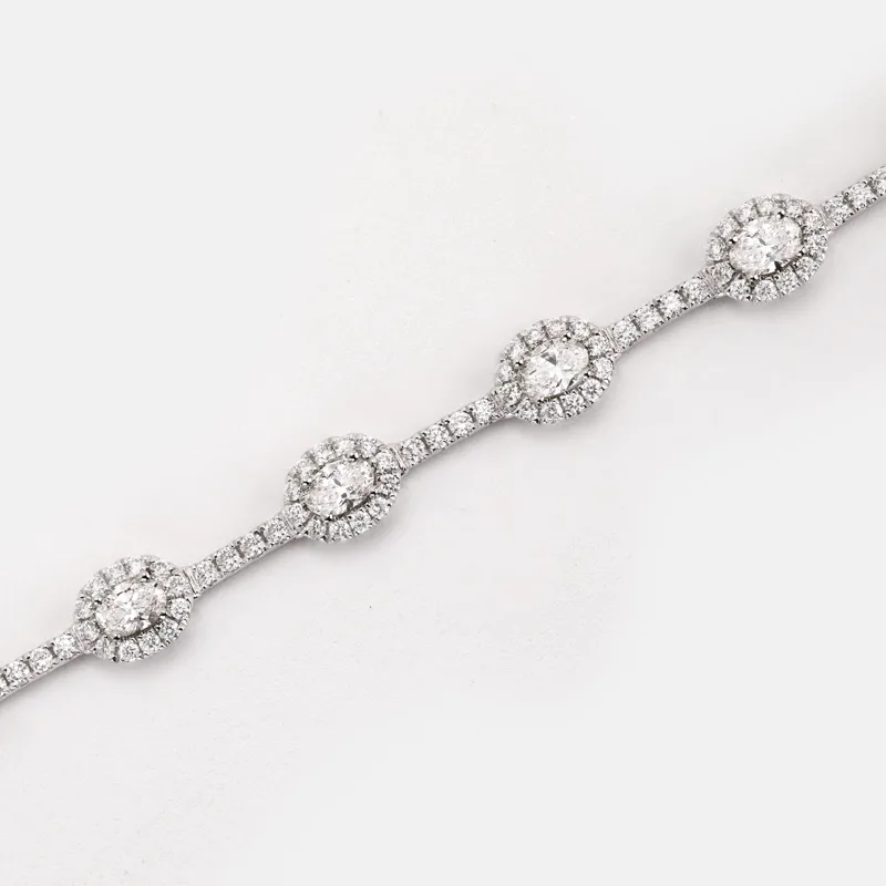 Vespera Oval Round Diamond Bracelet