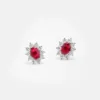 Vespera Oval Ruby Diamond Earrings