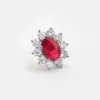 Vespera Oval Ruby Diamond Earrings
