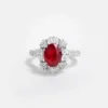 Vespera Oval Ruby Diamond Ring