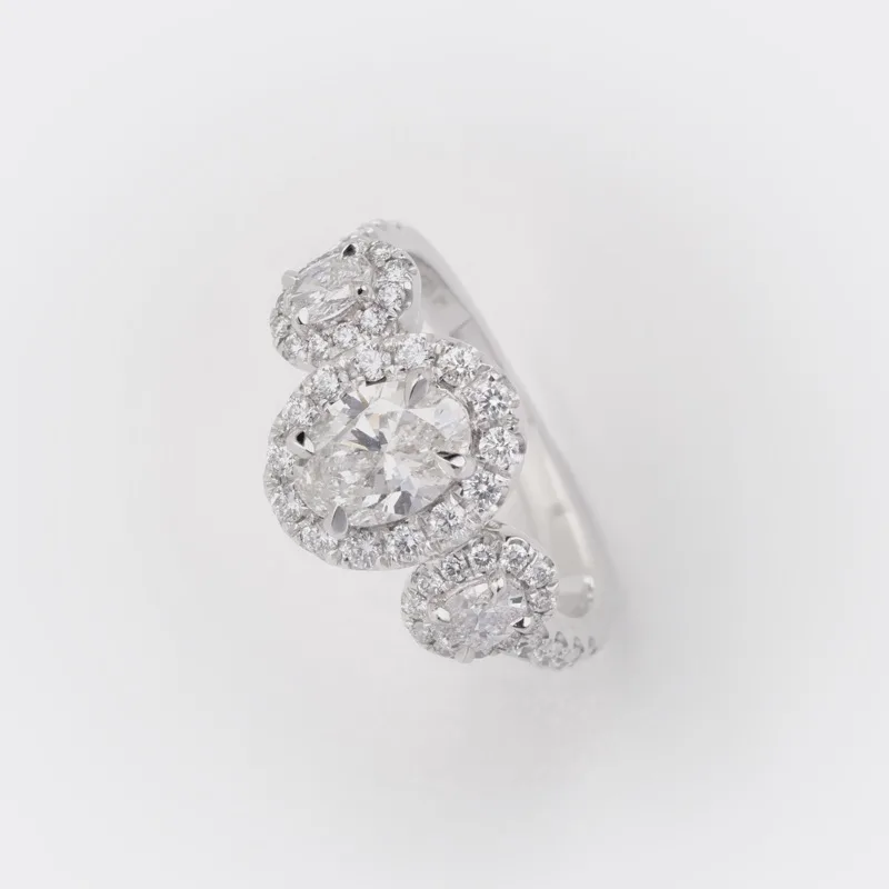 Vespera Oval Shaped Cluster Diamond Ring