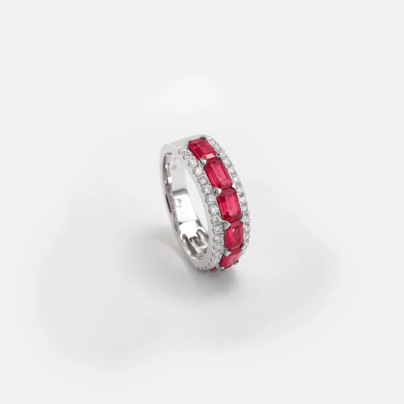 Vespera Ruby Half Eternity Ring