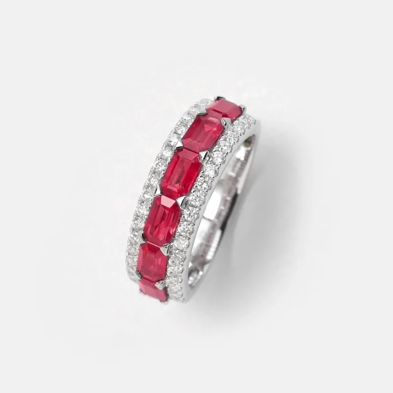 Vespera Ruby Half Eternity Ring