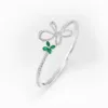 Irisa Pear Shaped Emerald Diamond Bangle