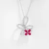 Irisa Pear Shaped Ruby Diamond Pendant